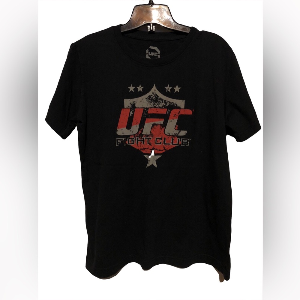 🖤Fitted Black UFC Fight Club graphic tee size Medium vintage Vtg ladies -M-L- 🖤